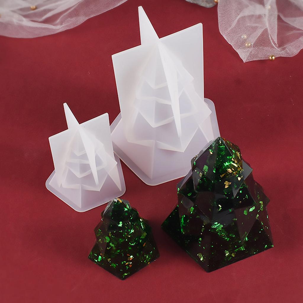 Christmas Tree Silicone Molds Durable Scented Candle Resin Mold Christmas Ornament Mold DIY Light Craft Home Decorations