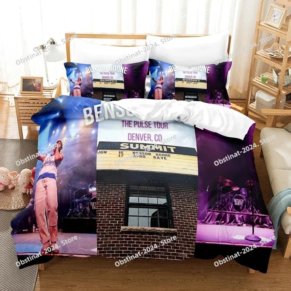 Benson Boone concert Bedding Set Printed single Comforter Quilt Bed Cover Duvet Cover Pillow Case 3 Pieces Sets Kids Adult Size
