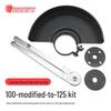 Angle Grinder Upgrade: 100 To 125 Type with Press Plate Guard, Wrench, Polisher, and Fixture Accessories.