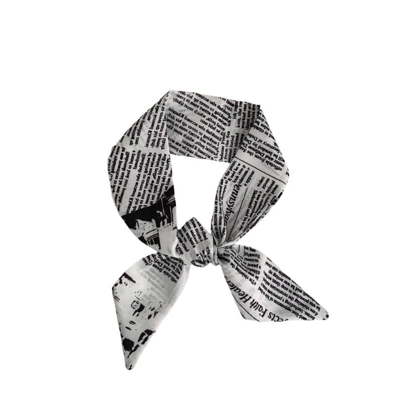 Cashew flower silk scarf, long strip, new simple letters, hair tie, bag streamer, decorative versatile small scarf, fashionable belt.