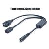 Universal DC5.5x2.1mm To USB And Type C Female Adapter Cable Supports 3A Fast Charging Wire DC5V-25V To 5V Converter