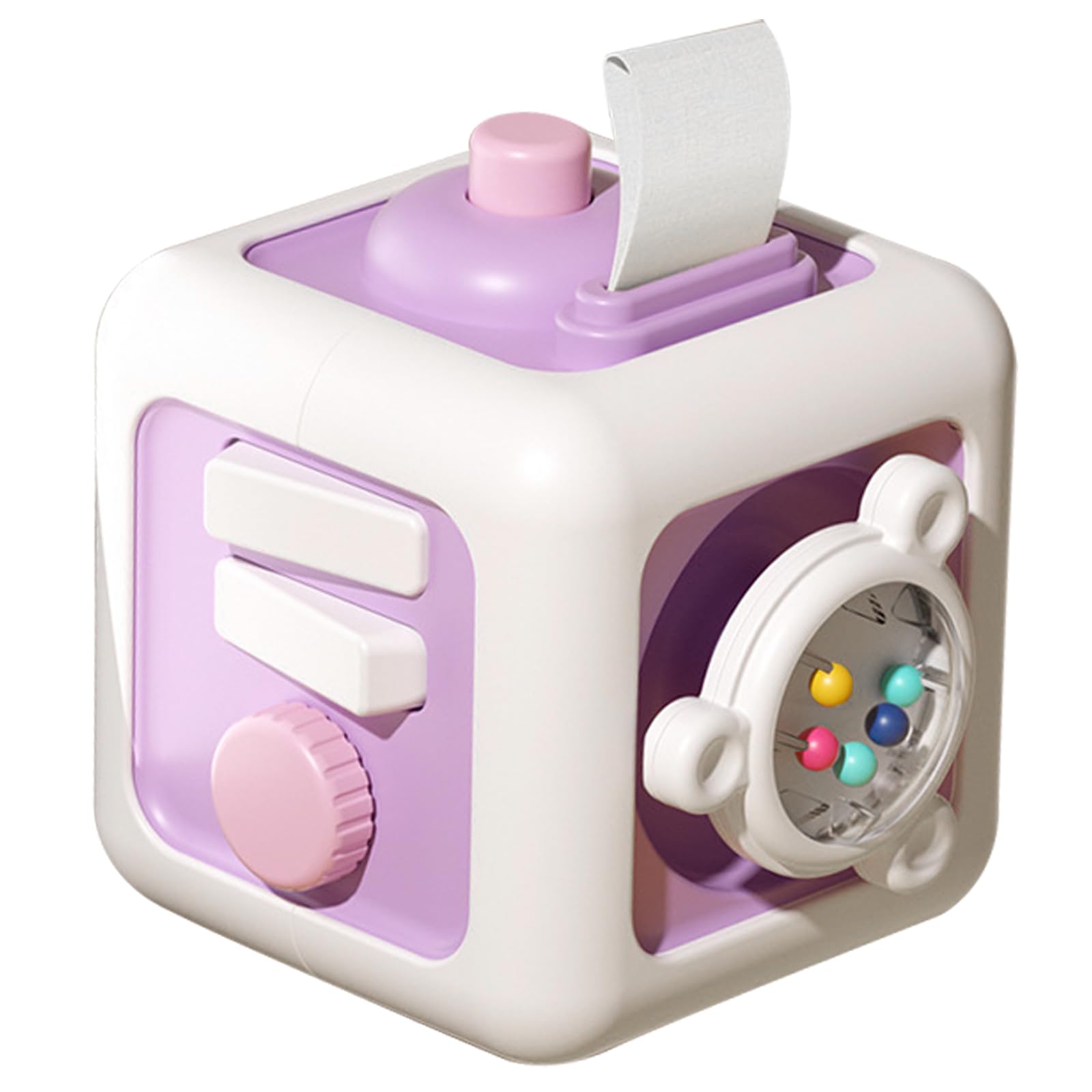 

PAVIKE Sensory Busy Cube Toy, Baby Educational Toy, Montessori Sensory Activity for Toddlers Ages 0, 1, 2, and 3, Fingertip Training, Early
