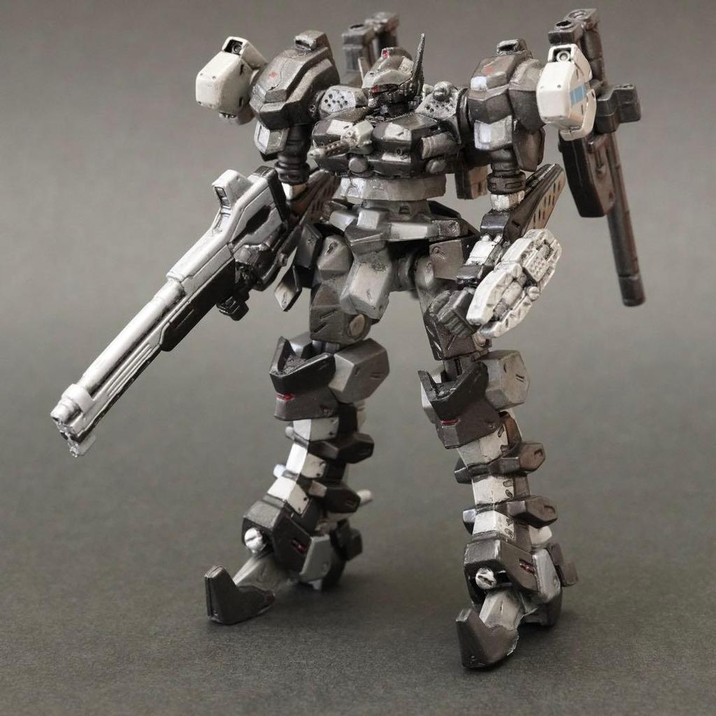 Used Armored Core Dual Face Gunmetal One Coin Figure Plastic Model