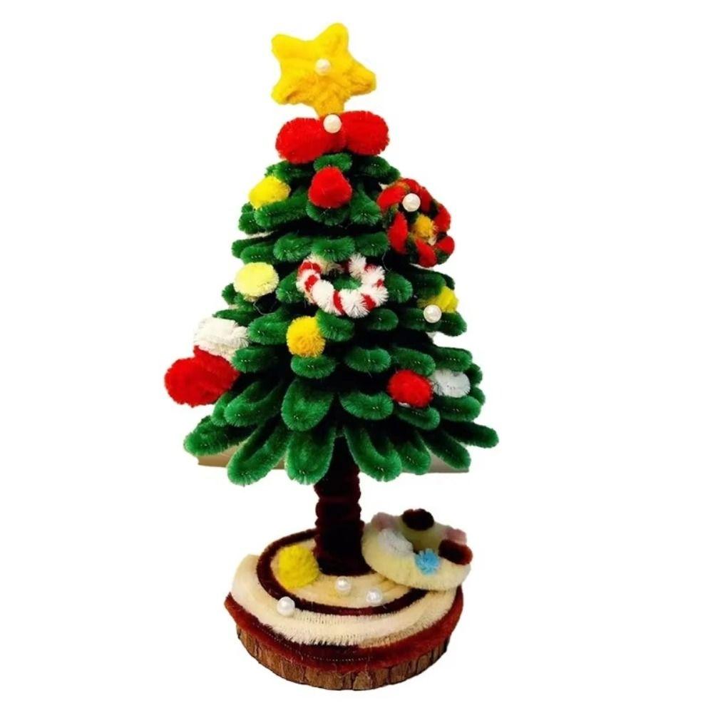 100pcs Plush Tinsel Stem DIY Strips Twist Bar Educational Toys Plush Wired Twist Sticks  Handcraft