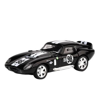 1/32 Ford Shelby Daytona GT Race Toy Car for Children Diecast Metal Miniature Model Pull Back Sound & Light Collection Gift Kid Boys