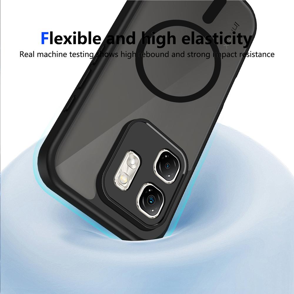 KEYSION Magnetic Phone Case for for Infinix Smart 9 Soft Silicone+PC Matte Translucent Shockproof Back Cover for Infinix Hot 50i