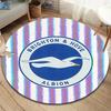 Brighton & Hove Albion Round Area Rug,Carpet Rug for Living Room Bedroom Sofa Playroom Decor,Non-slip Floor Mat