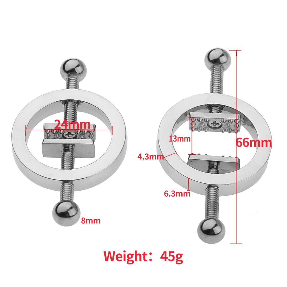 Stainless Steel Adjustable Nipple Clips - Erotic Nipple Stimulation, Breast Bondage Restraint, BDSM Fetish Toy for Women