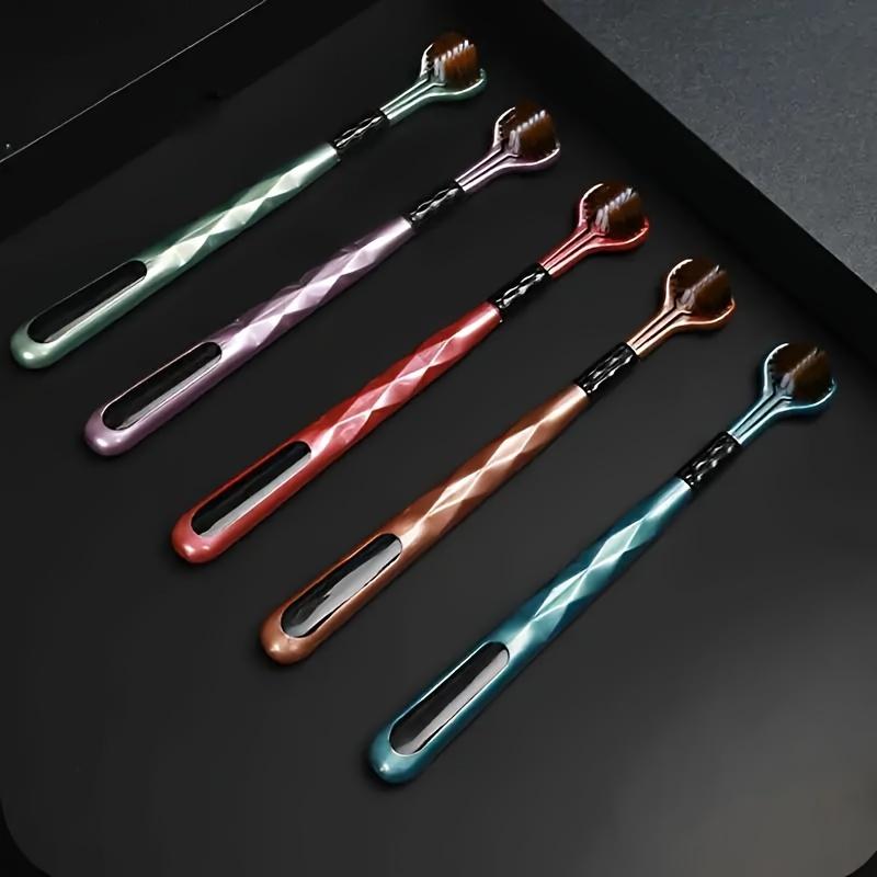 Lot de 10 brosses à dents pour adultes à poils ultra-doux 3D à trois côtés - Soin doux des gencives, Nettoyage en profondeur, Sans formaldéhyde, Couverture complète de la tête