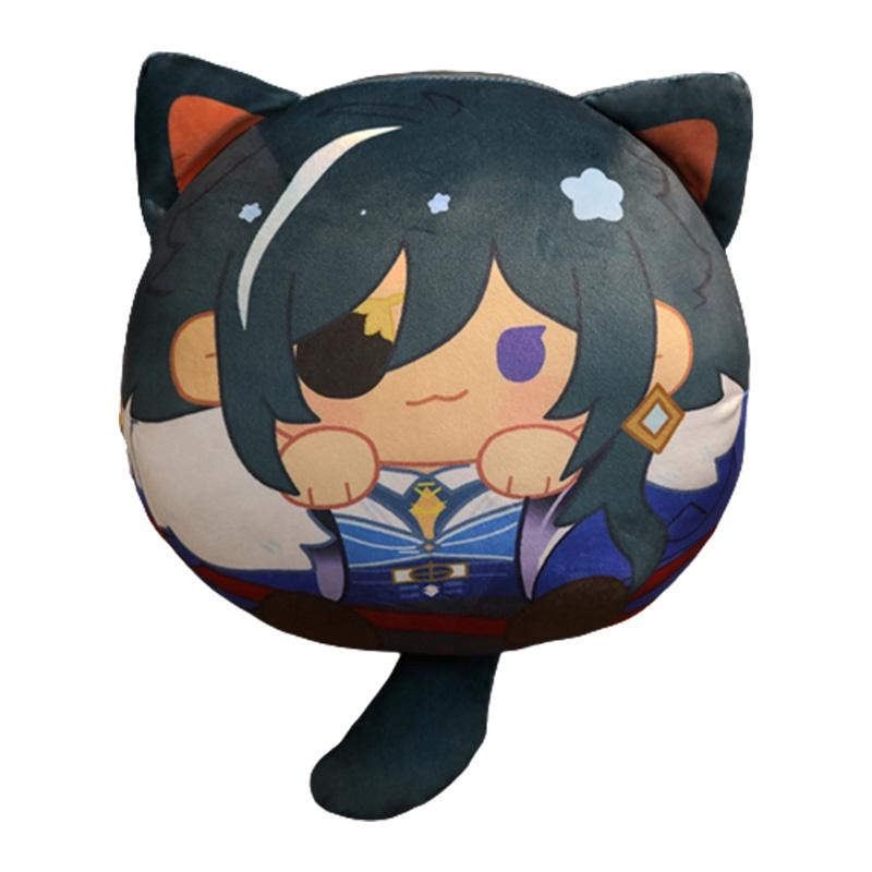 

Мультяшная сферическая плюшевая кукла-подушка-подвеска Genshin Impact, мягкая набивная подушка Kaeya,12cm/4.72in
