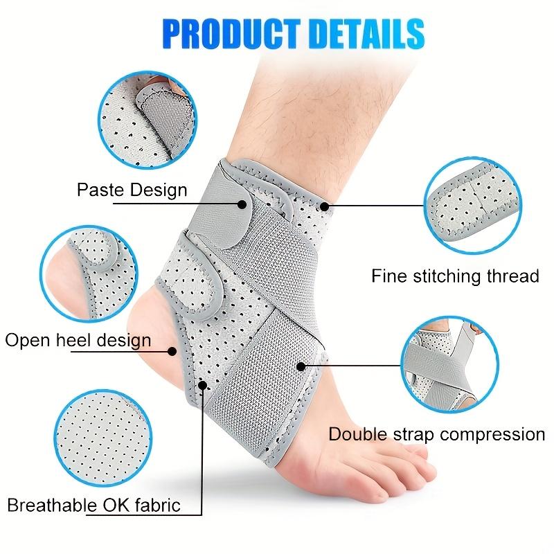 Adjustable Compression Ankle Brace - 1pc with Double Strap Support & Breathable Mesh