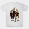 Asian Size Men Print T-shirt Parasaurolophus Girls No-Cut Heat Transfer Print Cotton Tshirt