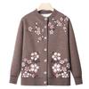 Grandma winter knitted sweater old man velvet cardigan female old lady autumn new clothes mother coat
