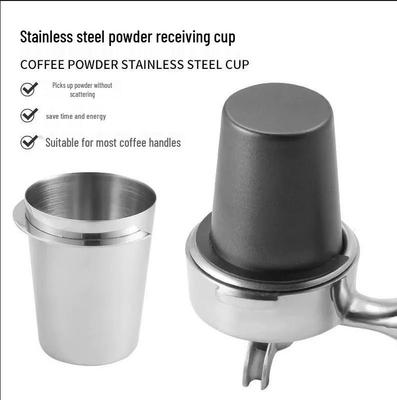 58mm Universal Italian Portafilter with Stainless Steel Coffee Grounds Catcher & Aroma Cup EK43 Mini Bean Cup