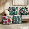 Cactus Pattern Cushion Cover Soft Short Plush Pillow Cover Smooth Cozy Texture Aesthetic Cushion Case Home Decor