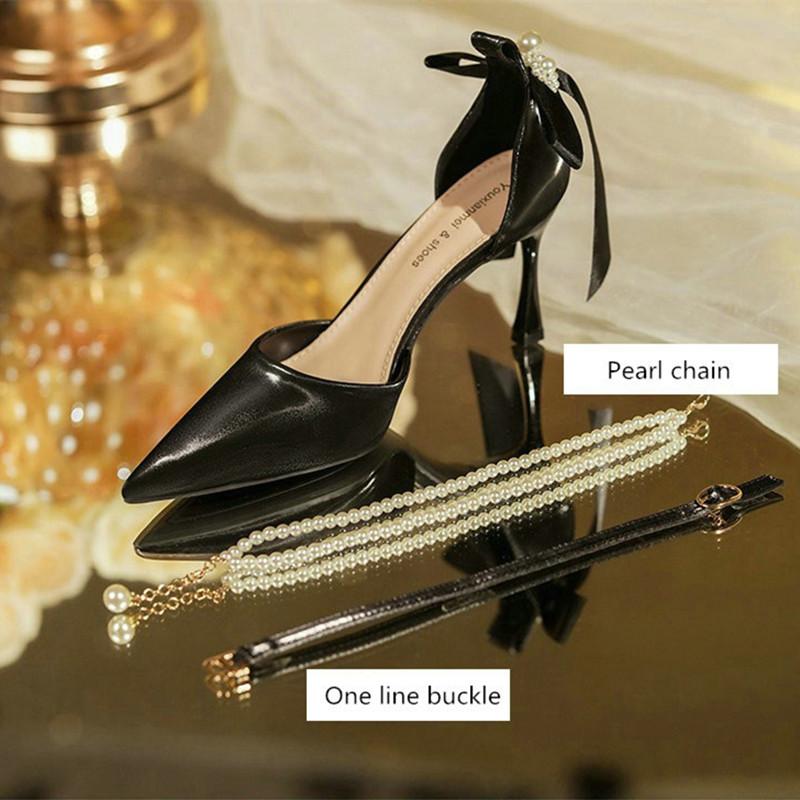 Fashion 2025 New Hollow Head High Heel Sandals Pearl Slim Heels Senior Sense Nude Nightclub Shoes Women