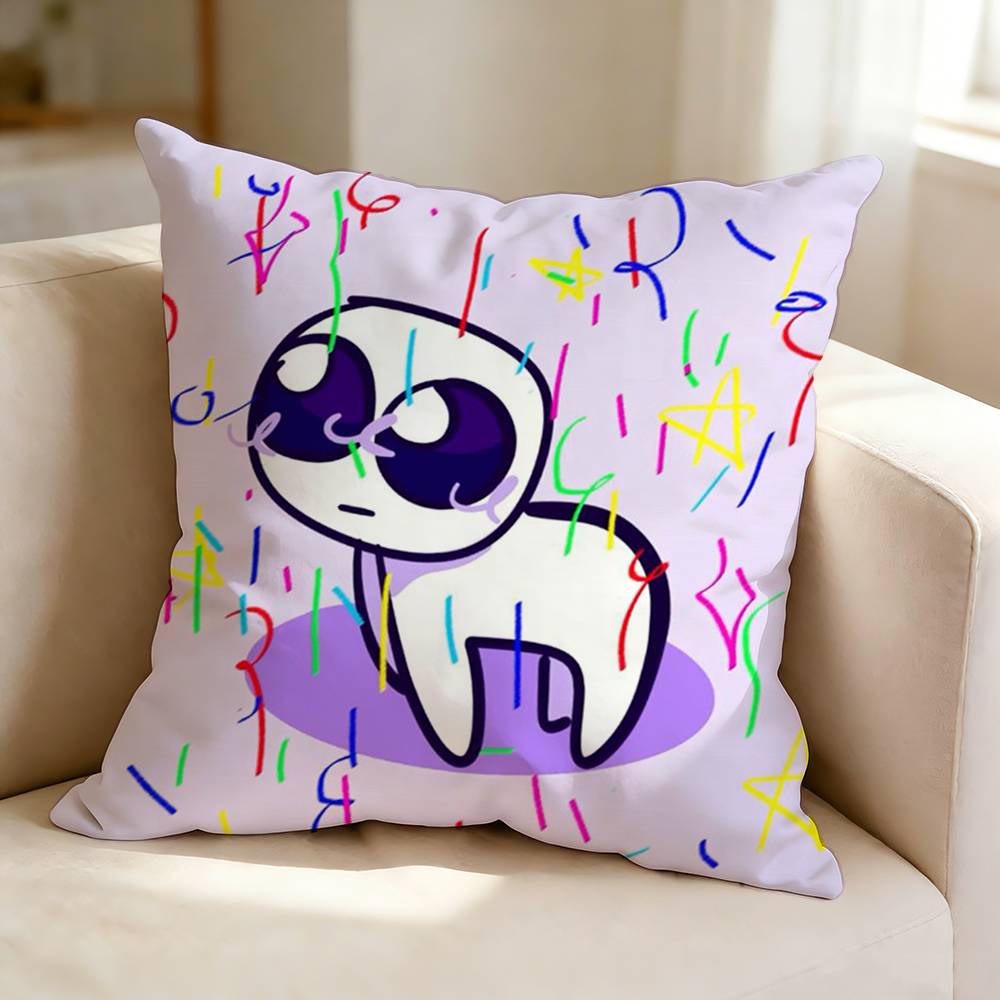 T-TBH C-Creature Cute Y-Yippee Square Double-Sided printed Pillow Case Bedroom Bedside Pillow Sofa Cushion Cover