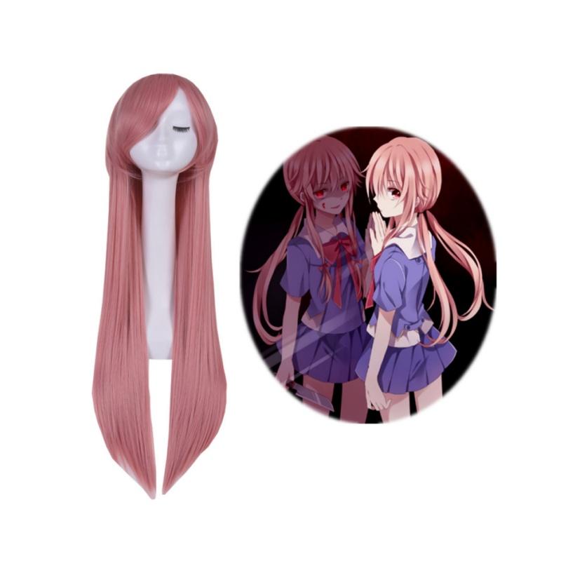 

Gasai Yuno Косплей Аниме Дневник будущего Gasai Yuno Mirai Nikki Косплей Костюм Школьная форма Бант Короткая юбка Парик Костюмы на Хэллоуин one size розовый