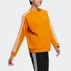 Adidas Neo Logo Print Side Stripe Pullover Crewneck Sweatshirt Women Sweatshirt Orange Yellow HG9051