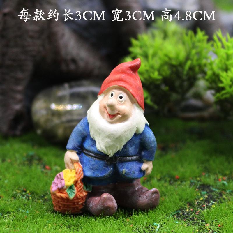 Moss micro landscape decorations garden dwarf ornaments cross-border resin crafts Christmas dwarf elf