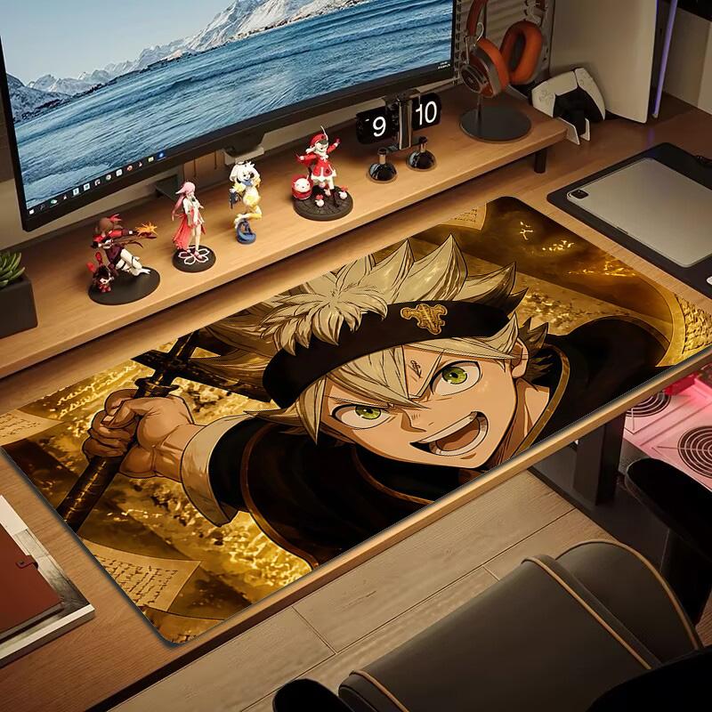 Black Clover2 Print Cushion Non-slip Laptop Tablet Big Mousepad XXL Mat Mini PC Playmat With Lock edge