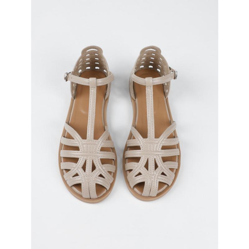 Women S Flat Roman Sandals Summer Breathable Hollow Out Vintage Style