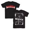T-shirt Nera Manica Corta Bicolore Hot Hatebreed Band Taglia