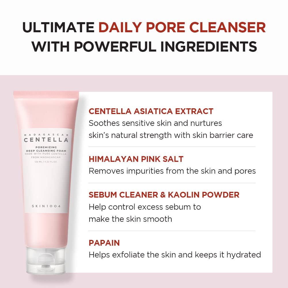SKIN1004 Poremizing Deep Cleansing Foam 125ml Pore keratin care facial cleanser / +
