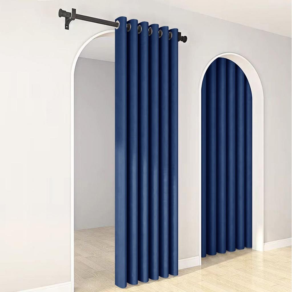 High-Precision Curtain Finished Curtain Fabric Solid Color Heat Insulation Window + Shading