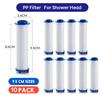 10 Pcs Shower Head Filter,Replacement Shower Head Cotton Filter Set Water Purification,Bathroom Accessories