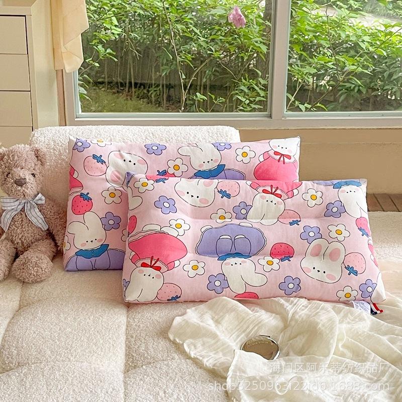 Cotton Cartoon Children's Pillow Core Soothing Beanie Pillow Removable Washable Kindergarten Children Adult Pillow