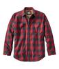 LL Bean Scotch Plaid Flannel Slightly US Size Vintage Rob 1000191022 Men's Sherpa-Lined Shirt, Fit, Fit, Regular, L, Red, Roy,