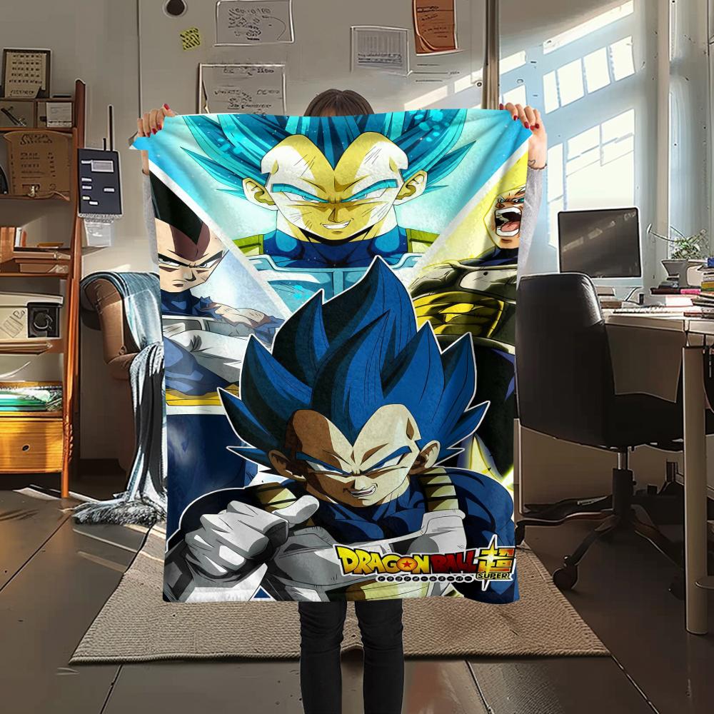 

Фланелевое одеяло с принтом персонажей Dragon Ball, Высококачественное, Удобное для всех сезонов, Декор для дома, Тепло и уют, Идеально для рождественских подарков 80cm x 120cm