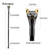 Golden Black Luxury Cat Handle Walking Cane Fashion Decorative Walking Stick Gentleman Elegant Cosplay Cane Knob Crosier 90cm