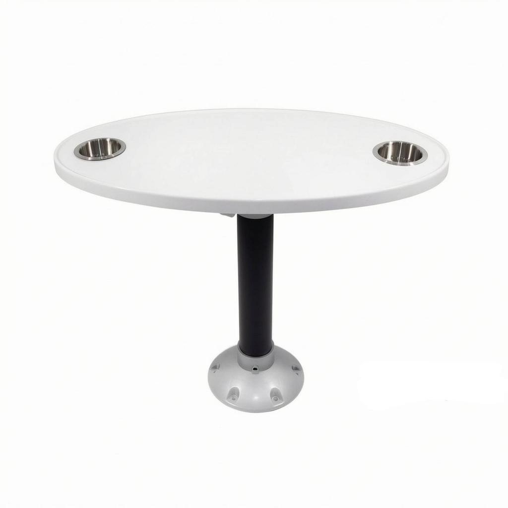 Oval Boat Tea Table Waterproof with Drink Holders