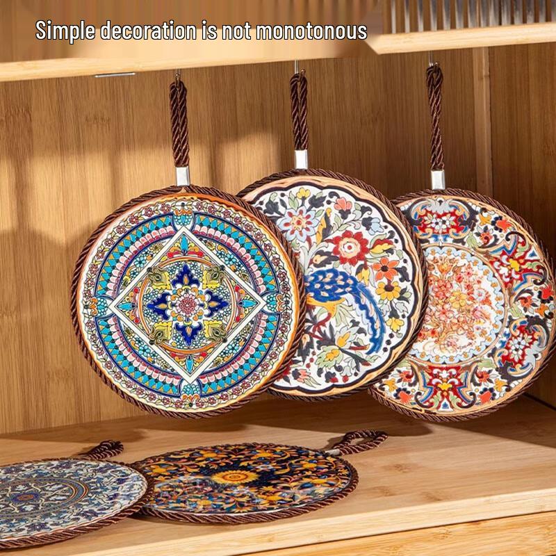 Miaojiayi Retro Heat-Resistant Pot Holder Mats, 6-Pack