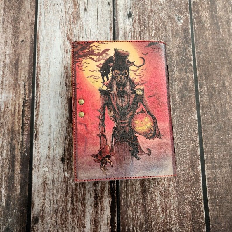 Leather Journal, Notebook, sketchbook, Leather dairy, Halloween gift, Writing journal, Wedding Gift, Book, Dream Journal, Personalized Gift.