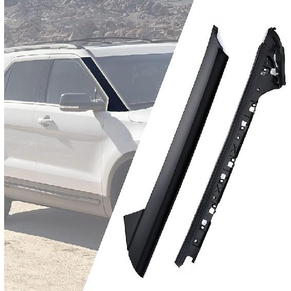 Windshield A-Pillar Molding Trim Kit Left Driver Side Compatible with 2011-2019 Ford Explorer Replaces: 926-450, BB5Z7803137AA, BB5Z7803145AA