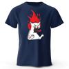 New Angry Cat Mens Funny Cotton Tshirt Fitness Sports Loose Breathable Short Sleeve Tshirt Casual Round Neck Running Top