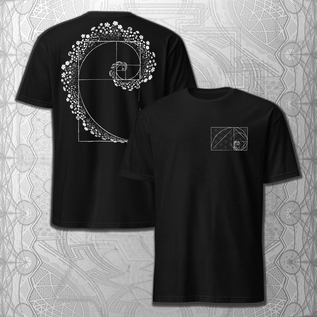 Floral Golden Ratio T-Shirt | Sacred Geometry Tee