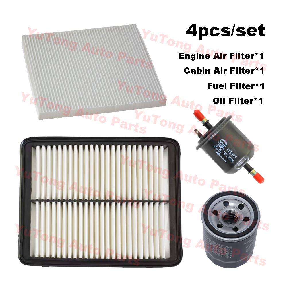 

2-4pcs Filter Set For JAC S3 REFINE 1.5L 1.6L Engine Cabin A/C Air Gas Fuel Oil Filter Kit Accessories Spare Parts S3 1.6L 2016-2020