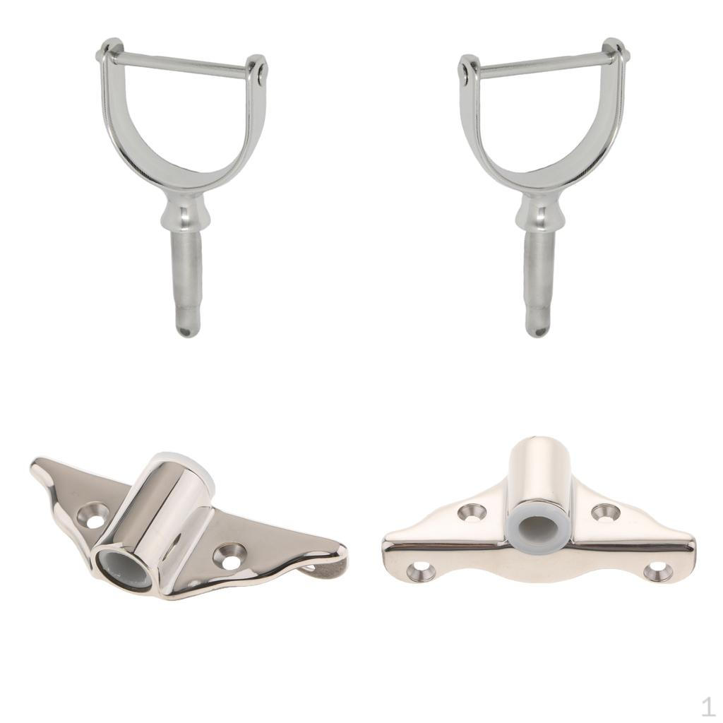 

2Pcs 316 Stainless Steel 1-7/8 Oar Lock Rowlock Oarlock Socket Silver