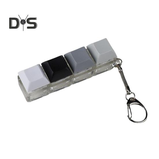 

4-кнопочная клавиатура Fidget Toy Портативная игрушка для снятия стресса и беспокойства для детей и взрослых Механическая клавиатура с клавишами, щелкающая сенсорная декомпрессионная игрушка-брелок E