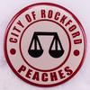 Rockford Peaches Women's Baseball Team Pin