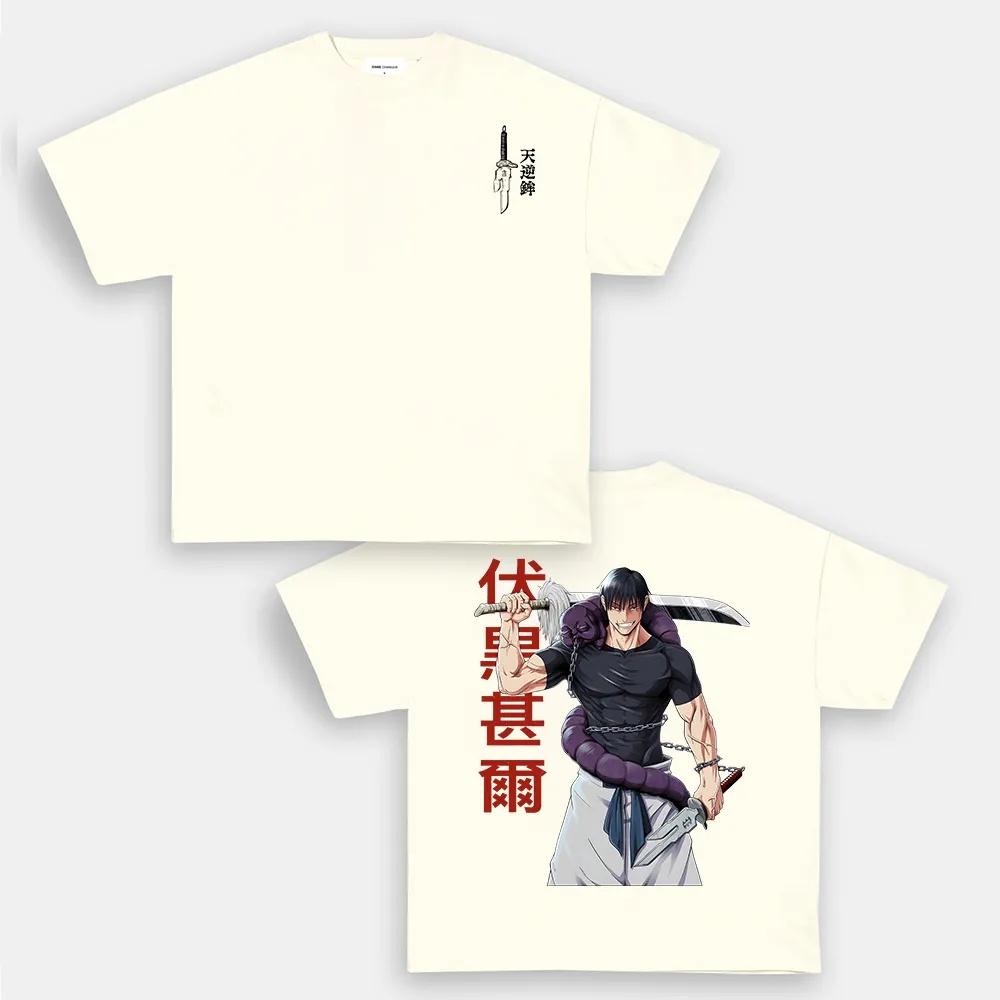 

2026 Fashion Breathable Parentchild Shortsleeved Comfortable Oversized Shirt Jujutsu Kaisen Anime Print Highquality TShirt S