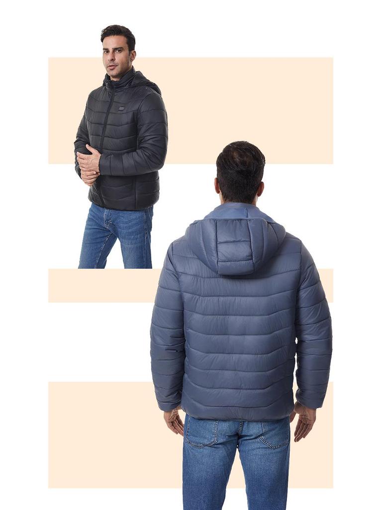 Smart Heated Winter Jacket: 27-Zone Temperature Control, Unisex Hooded Coat