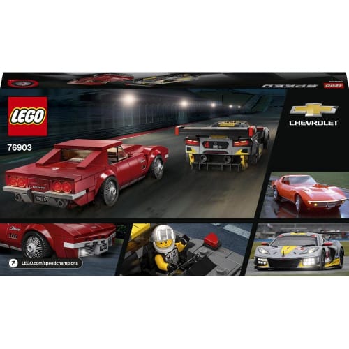 LEGO Speed Champion Chevrolet Corvette C8.R Race Car & 1968 Chevrolet Corvette 76903