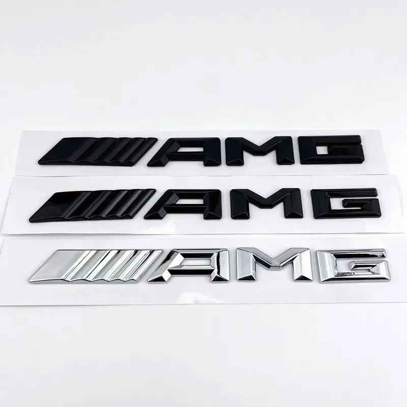 Naklejka Samochodowa Nowa 2025 Dla Mercedes Benz 3D ABS Czarny Znak Godło AMG Litery Odznaka Bagażnika Samochodowego Dla Mercedes Benz W204 W205 W176 W17