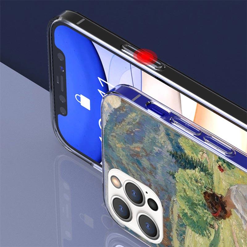 Claude Monet Garden Lotus Bridge Case Phone Cover for Apple Iphone 16 15 14 13 12 Mini 11 Pro Max 16E X XS XR 7 Plus 8 + SE 2020