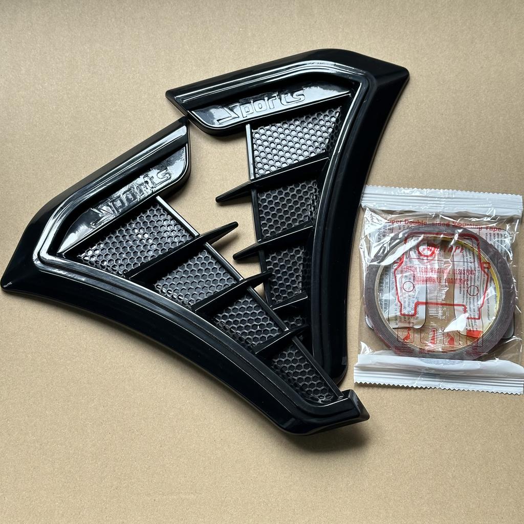 Vent Cover Fender Hood Air Flow Intake Trim Car Side Exterior Accessories Wing Decals Ventilation Sticker Modified Styling 2pcs